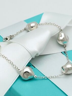 Tiffany & Co. Elsa Peretti Five Nugget Bracelet Sterling Silver